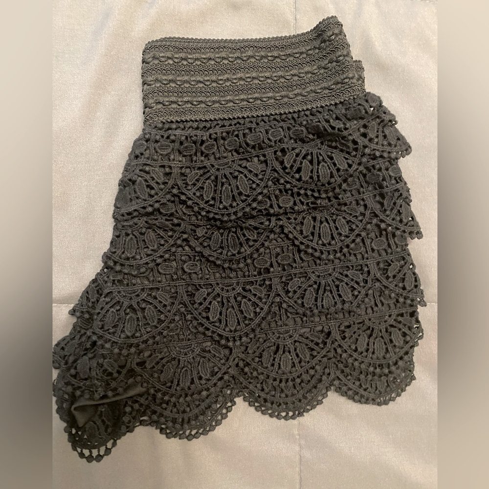 Black lace shorts